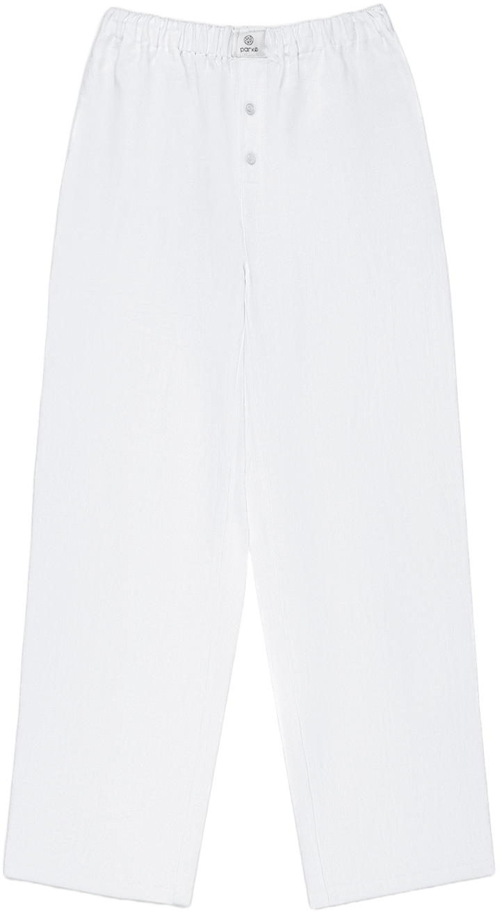 linen boxer pant flat lay -white